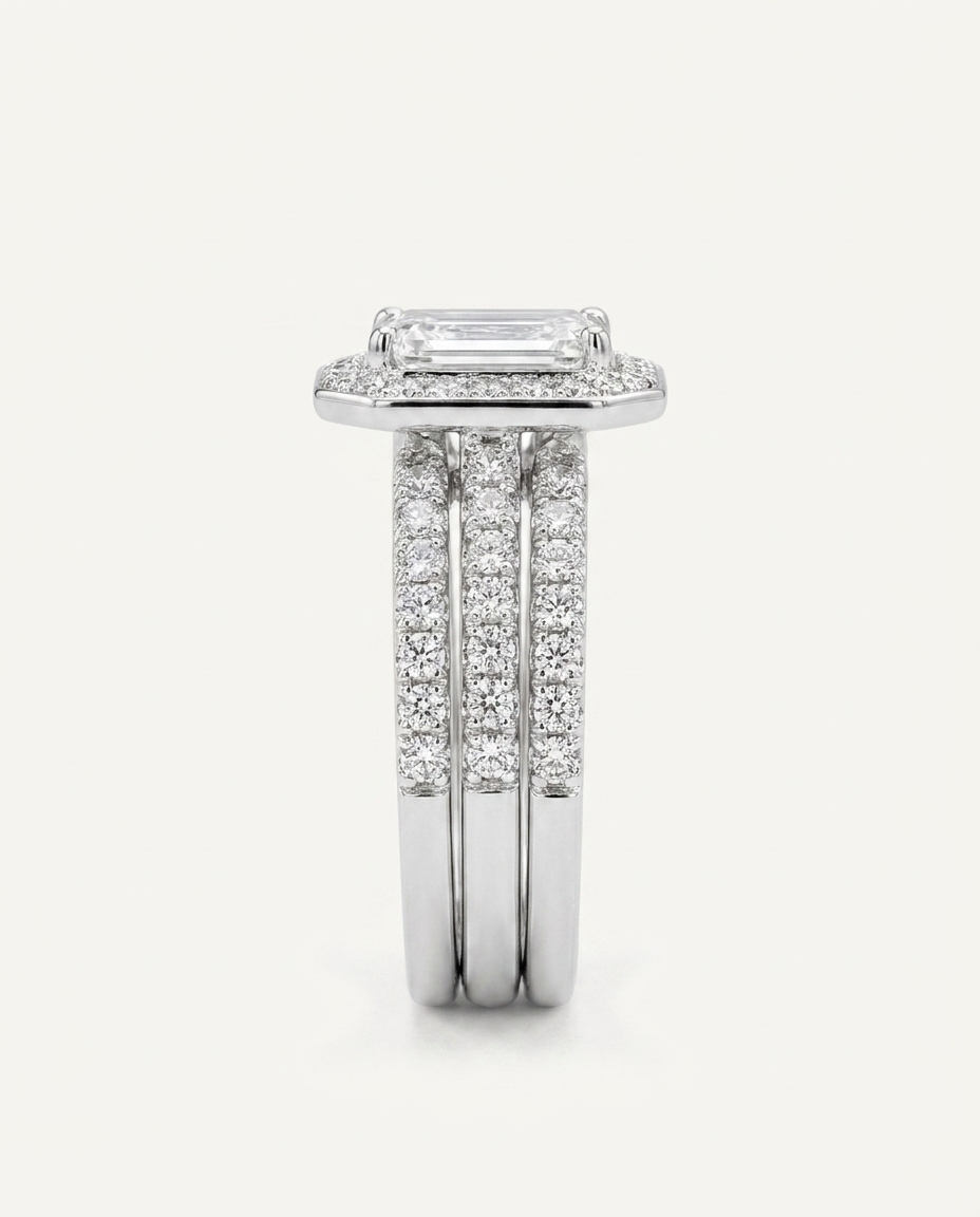 Anillo Éclat Lumière - Vista lateral triple banda