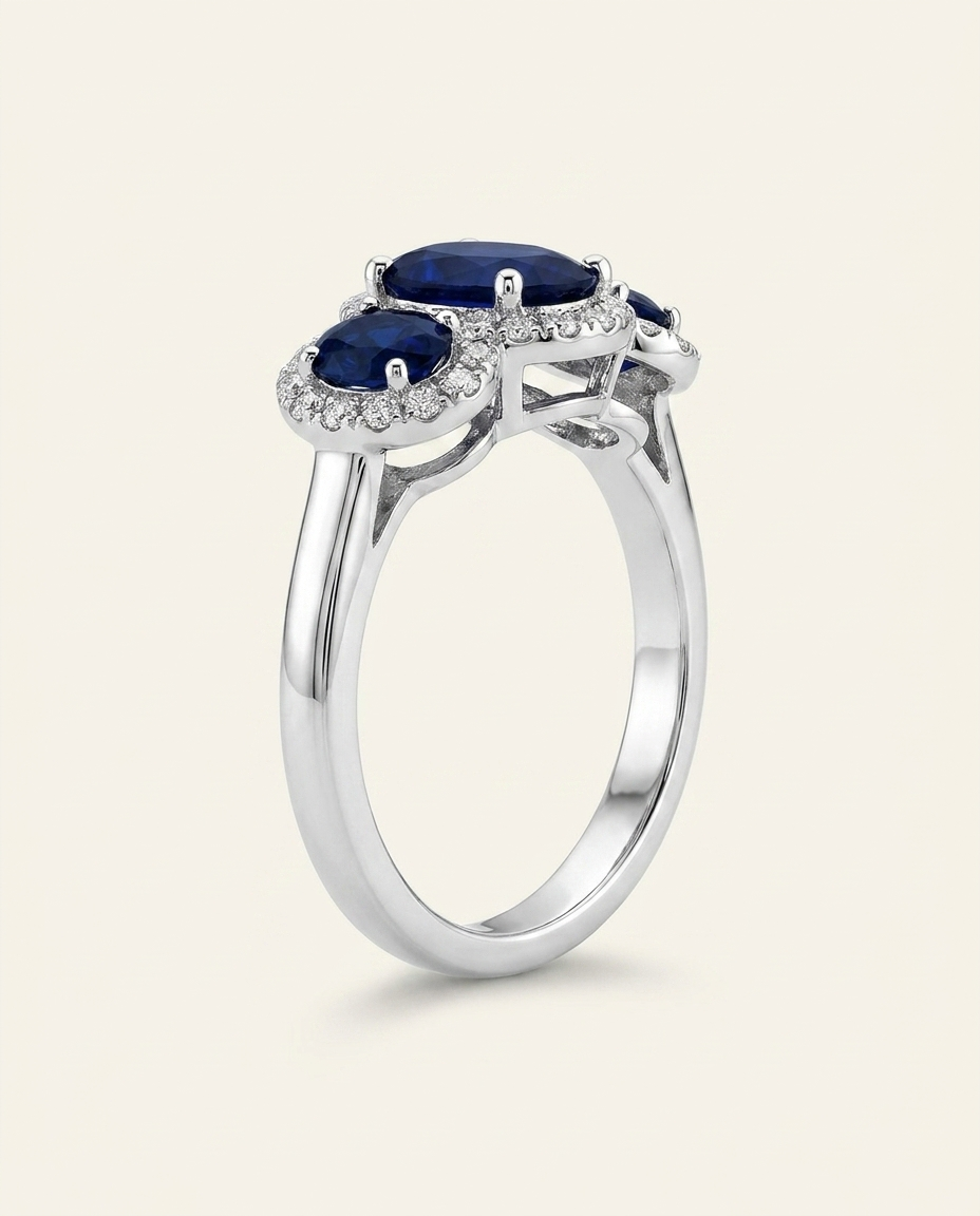 Anillo Royal Sapphire - Vista lateral variante