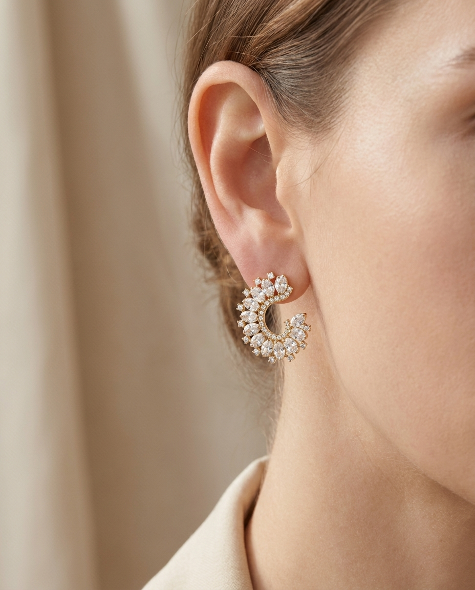 Aretes Gala Lumière - Lifestyle en oreja de mujer