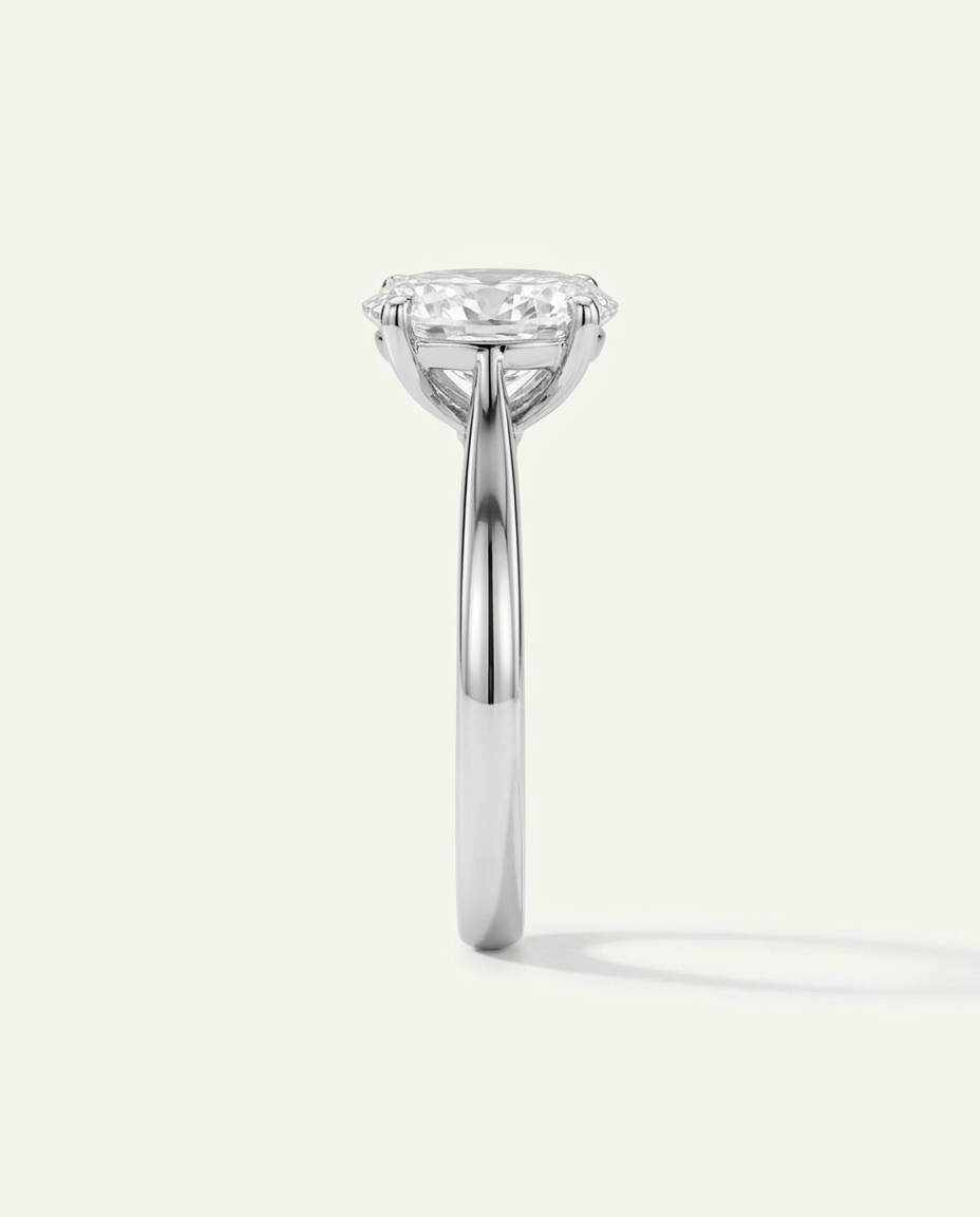 Anillo Éclat Oval - Vista lateral variante