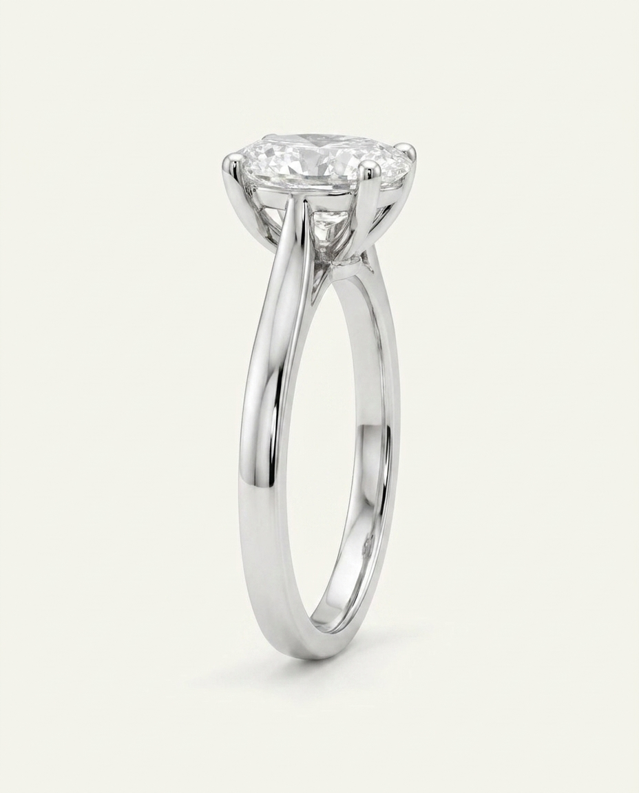 Anillo Éclat Oval - Vista lateral perfil