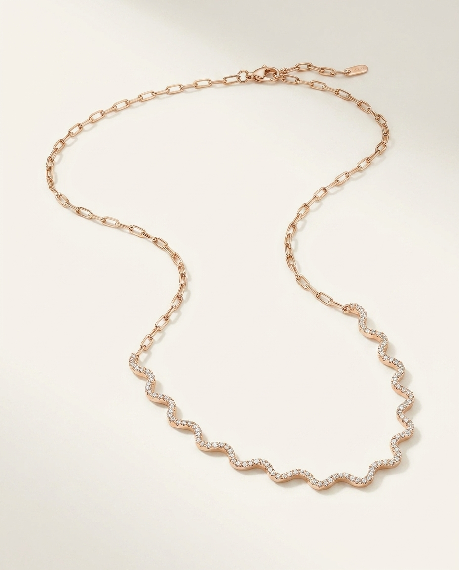 Collar Ondine Pavé - Vista angular