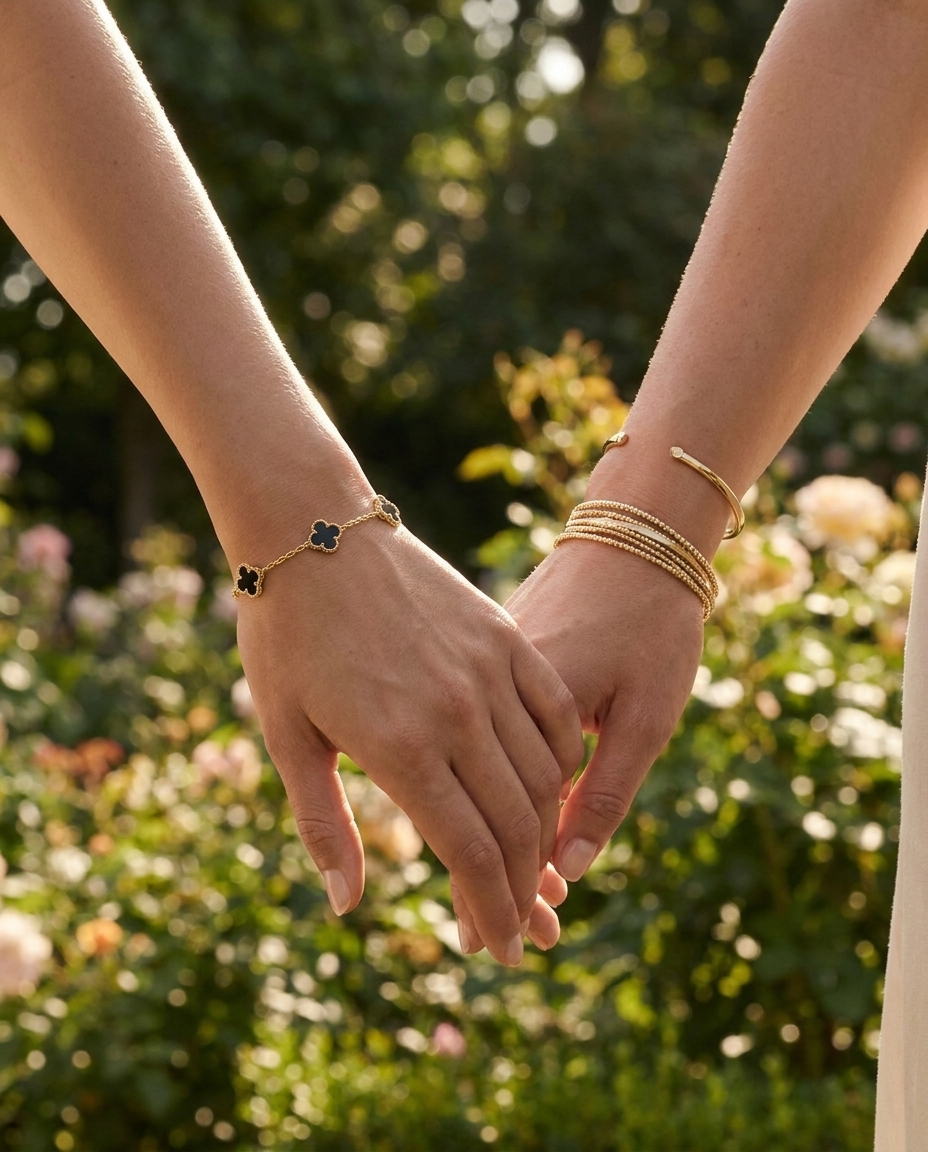 Pulsera Noir Fleur - Lifestyle con amigas
