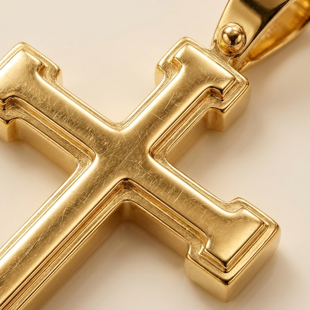 Cruz Vértice - Close-up detalle oro