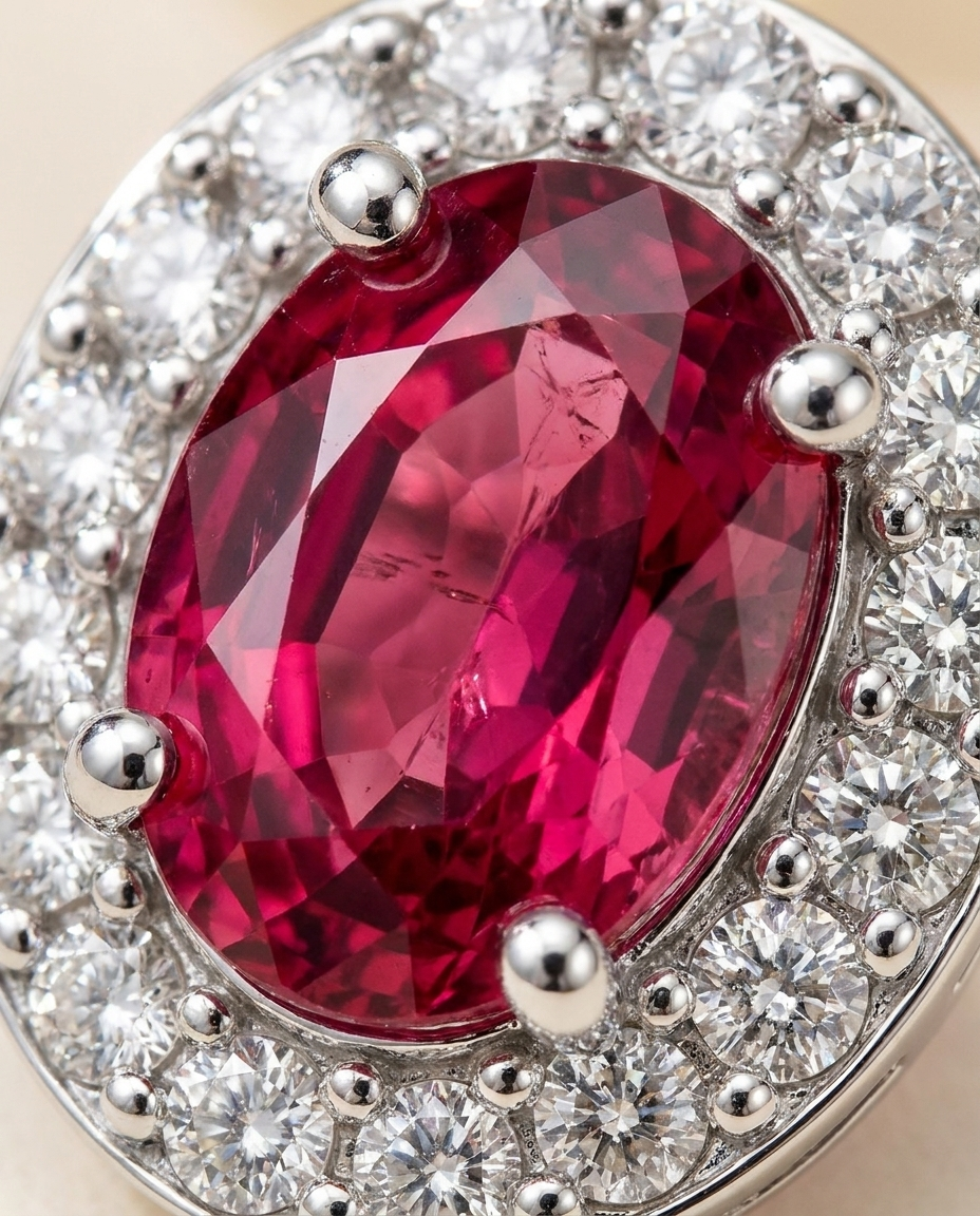 Rose Tourmaline Halo