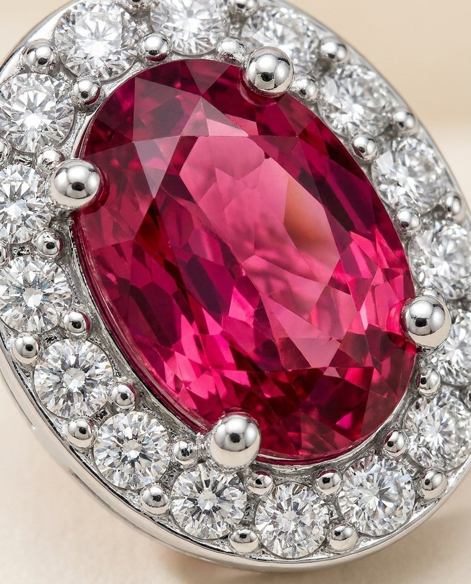 Rose Tourmaline Halo