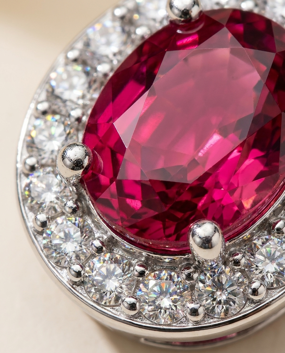 Rose Tourmaline Halo