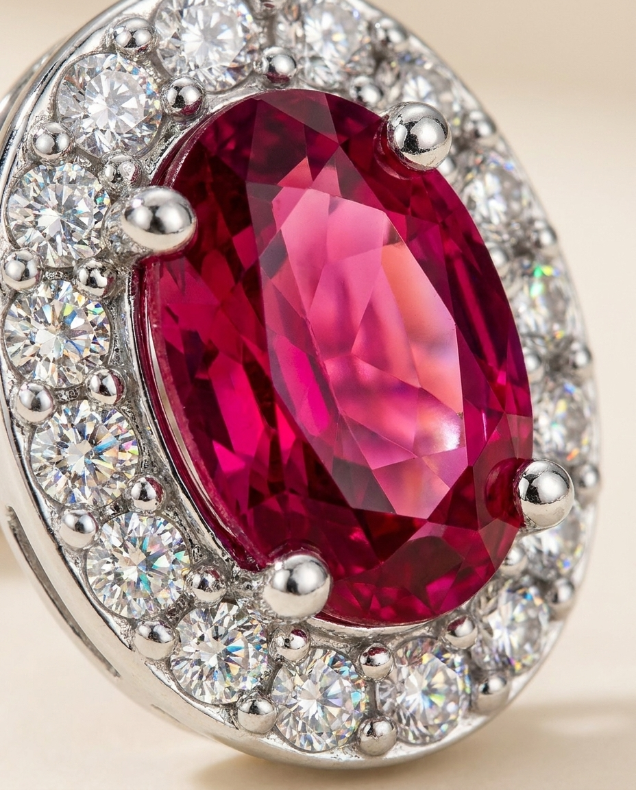 Rose Tourmaline Halo