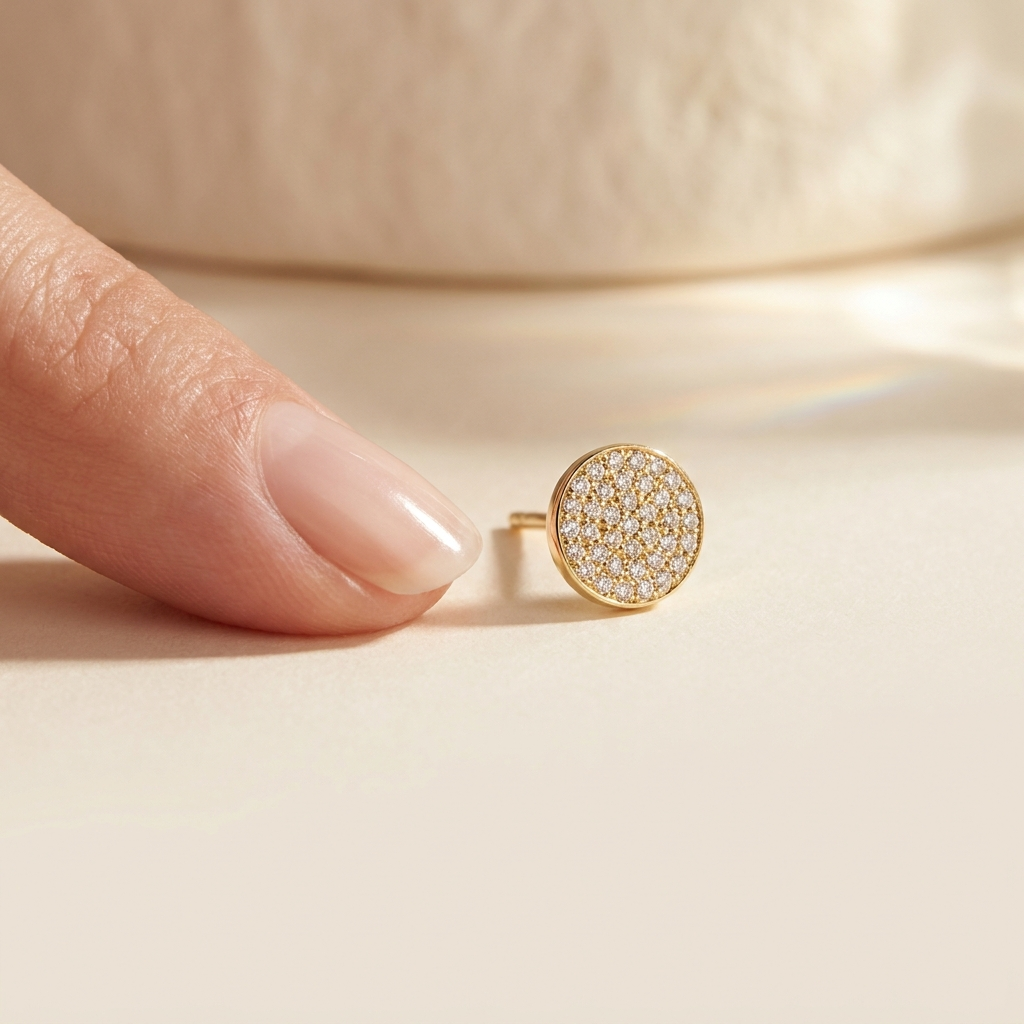 Stud Disco 8mm con referencia de escala