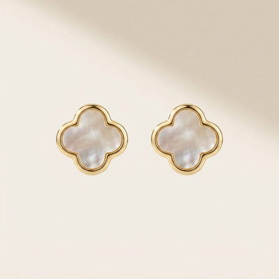 Aretes Trébol Cuatro Pétalos