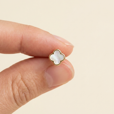 Aretes Trébol Cuatro Pétalos