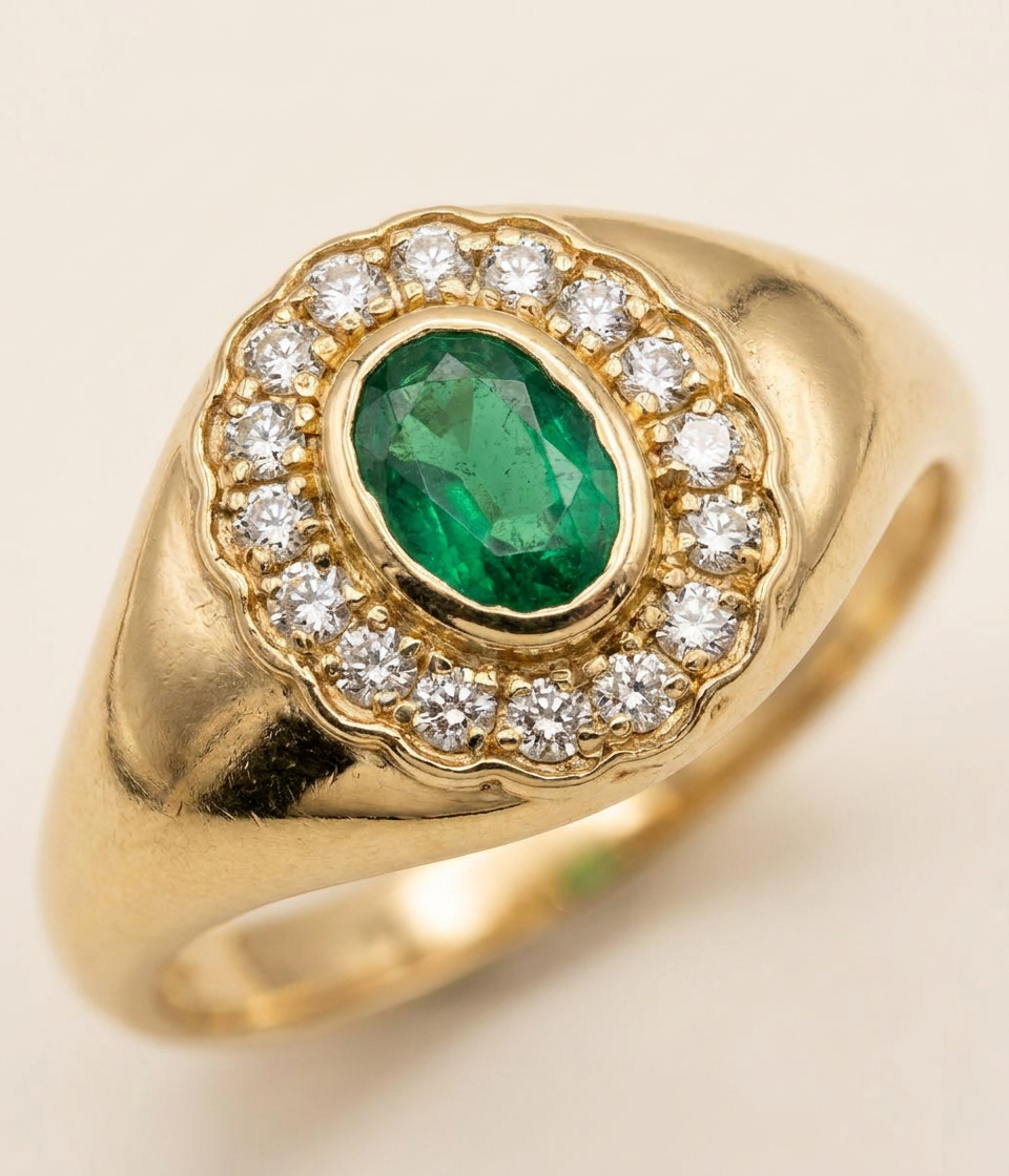 Anillo Souverain - Macro esmeralda